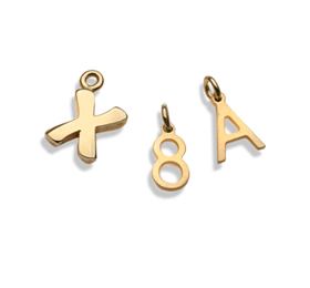 Initial & Number Charms