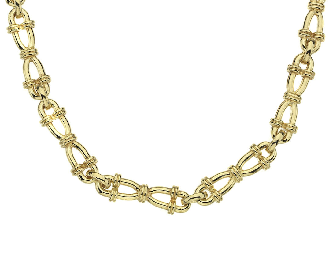 9ct Yellow Barbell 20"/50cm