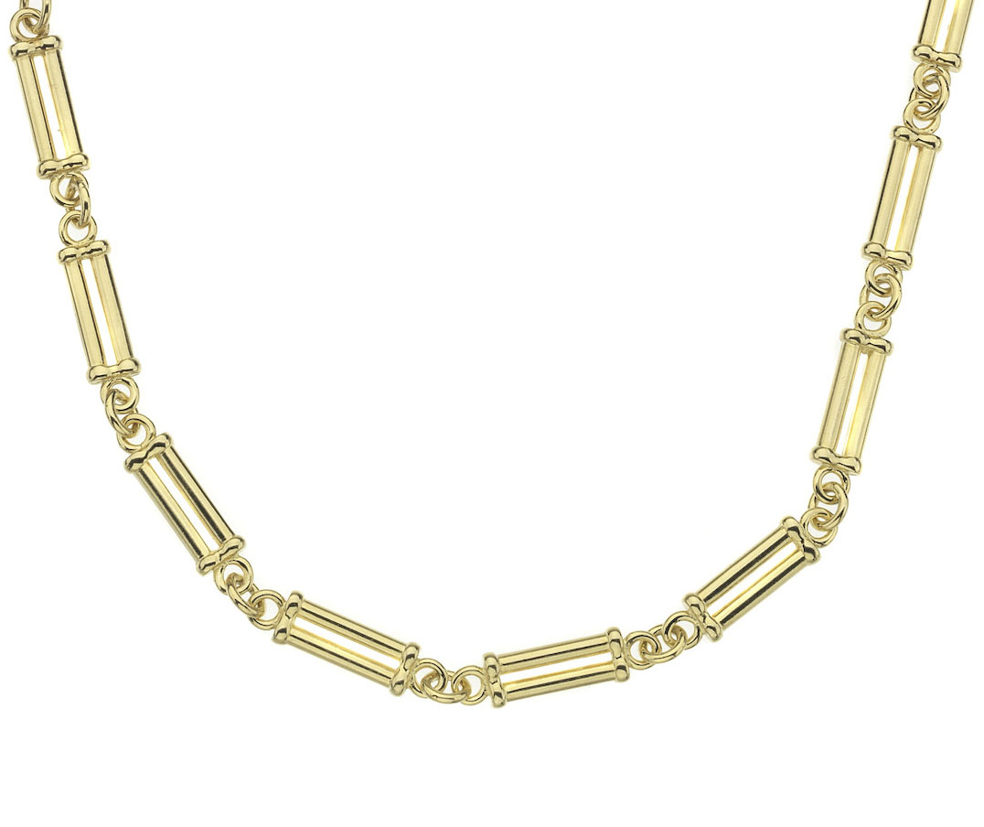 18ct Yellow Pillar Round Double 1 24