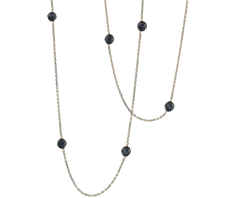 9ct Yellow Twist 1 28"/70cm Onyx