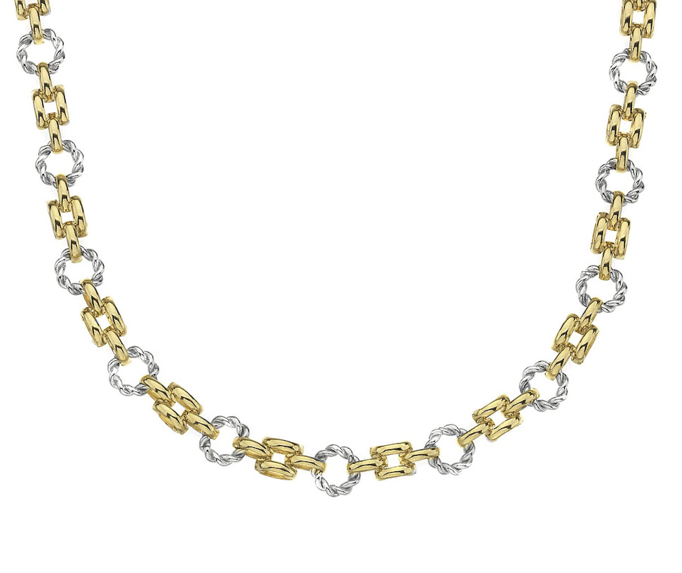 9ct Yellow & White Diamond Panther 1 Twist 20"/50cm