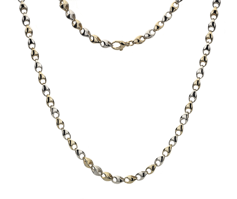 9ct Yellow & White Echo J 20"/50cm