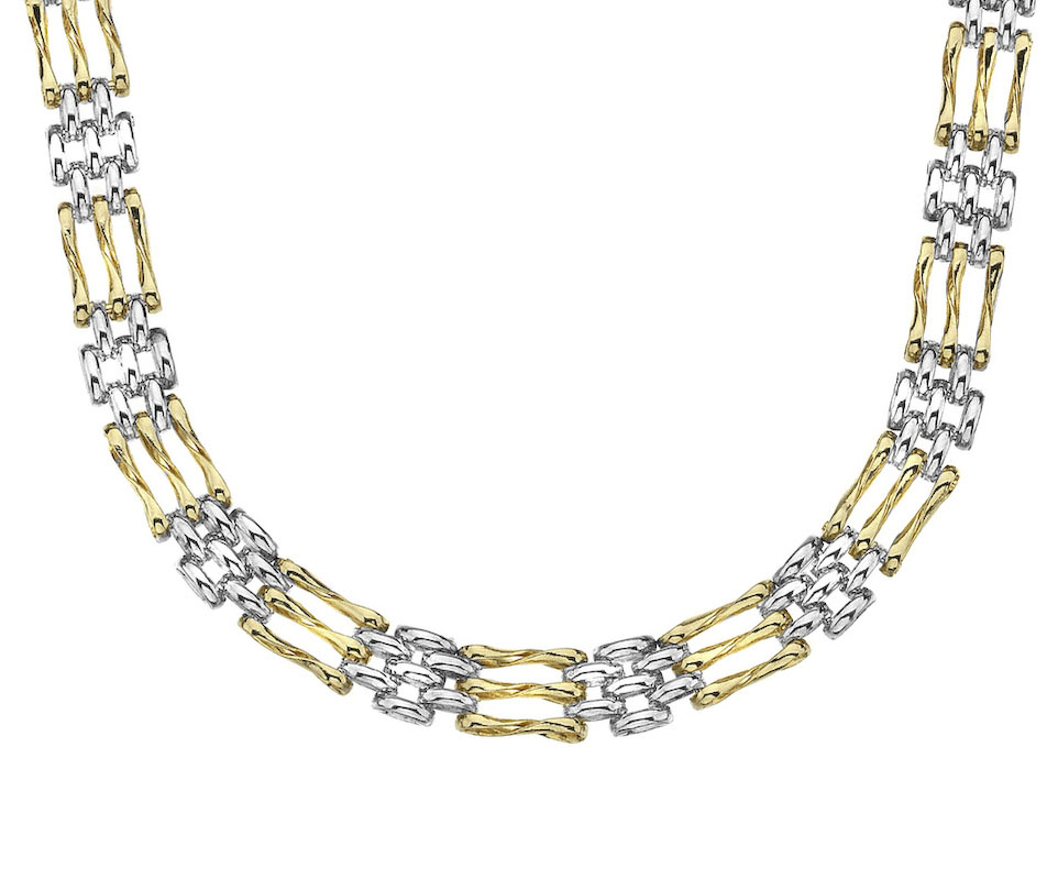 9ct Yellow & White Panther Gate 1 16"/40cm