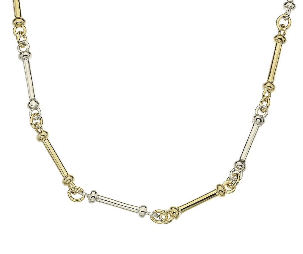 9ct Yellow & White Pillar Round 2 20"/50cm
