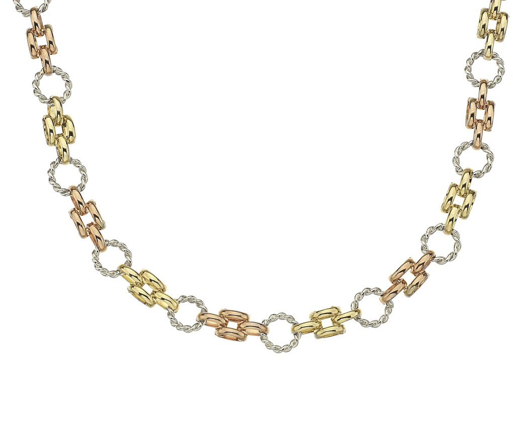9ct 3 Colour Diamond Panther 1 Twist Light 20"/50cm