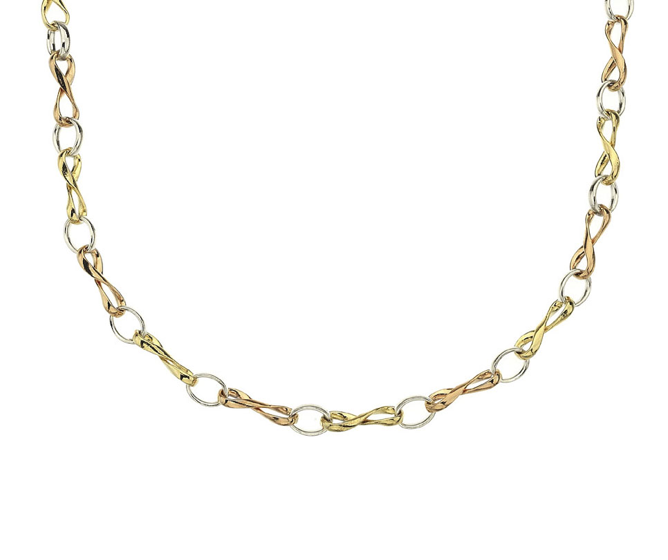 9ct 3 Colour Juliette 18"/45cm