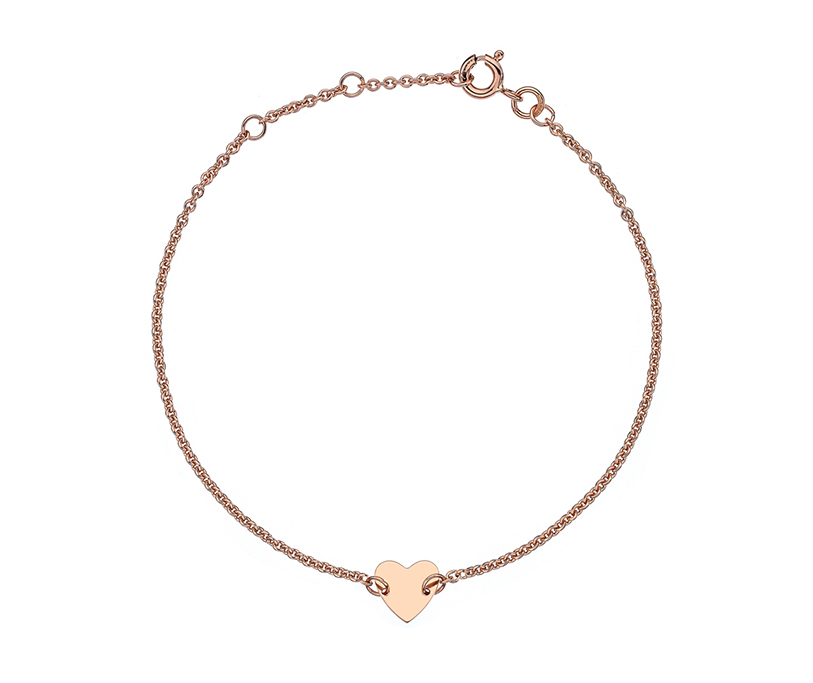 9ct Red Twist 5 07 adj with heart station