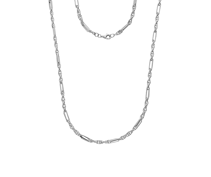 SilverRope and Figaro link combination 18"/45cm