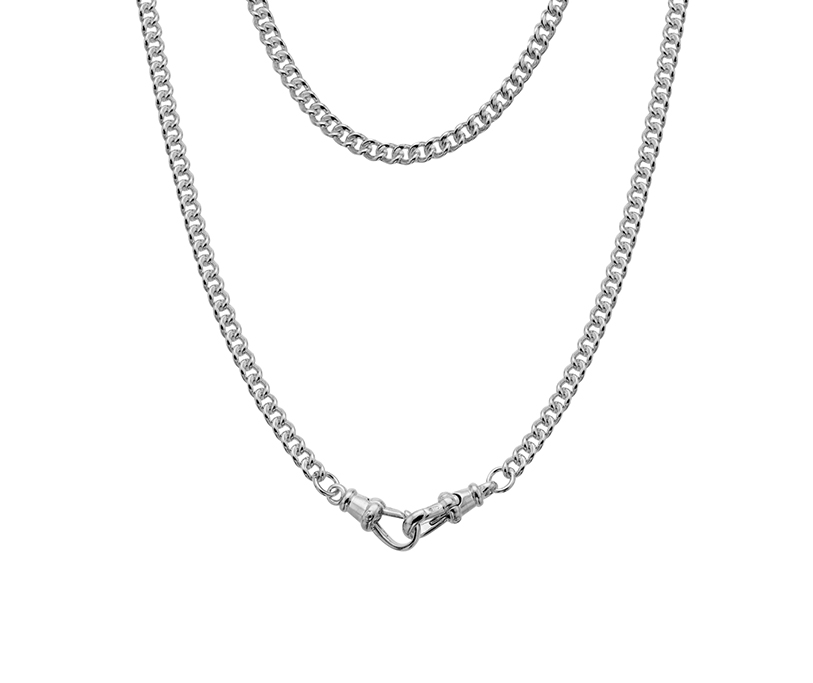 Silver 40 Curb Double Albert Fitting 18"/45cm