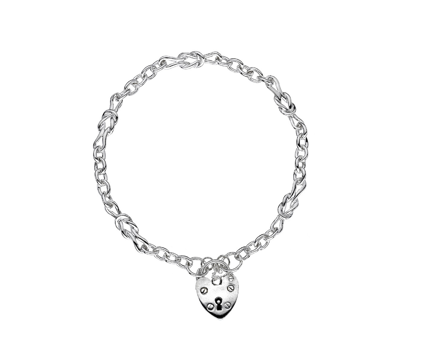 Silver 44/8 Trace with Reef Knot Charm