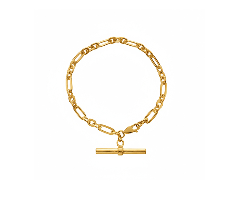 Silver 48 Hammered Figaro 7.5"/19cm with Tog-3 + 2.5 Micron