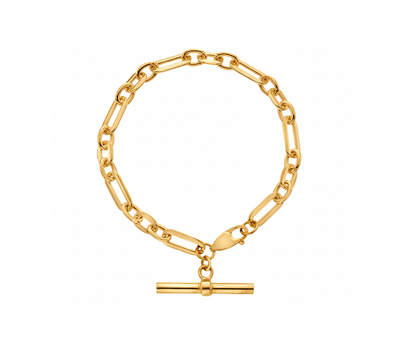 Silver 60 Hammered Figaro 7.5"/19cm with Tog-3 + 2.5 Micron