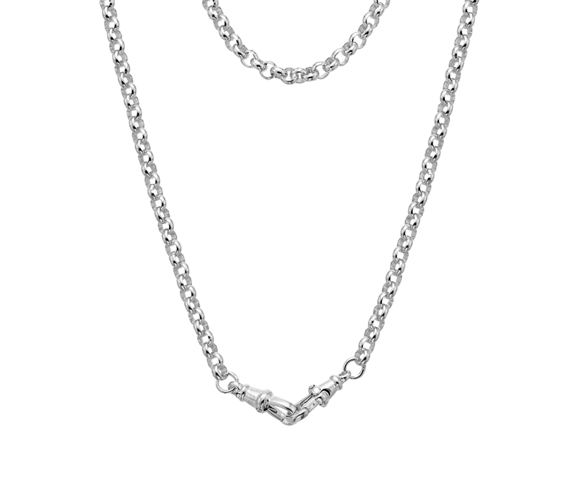 Silver Round Belcher 1½ Double Albert Fitting 18"/45cm