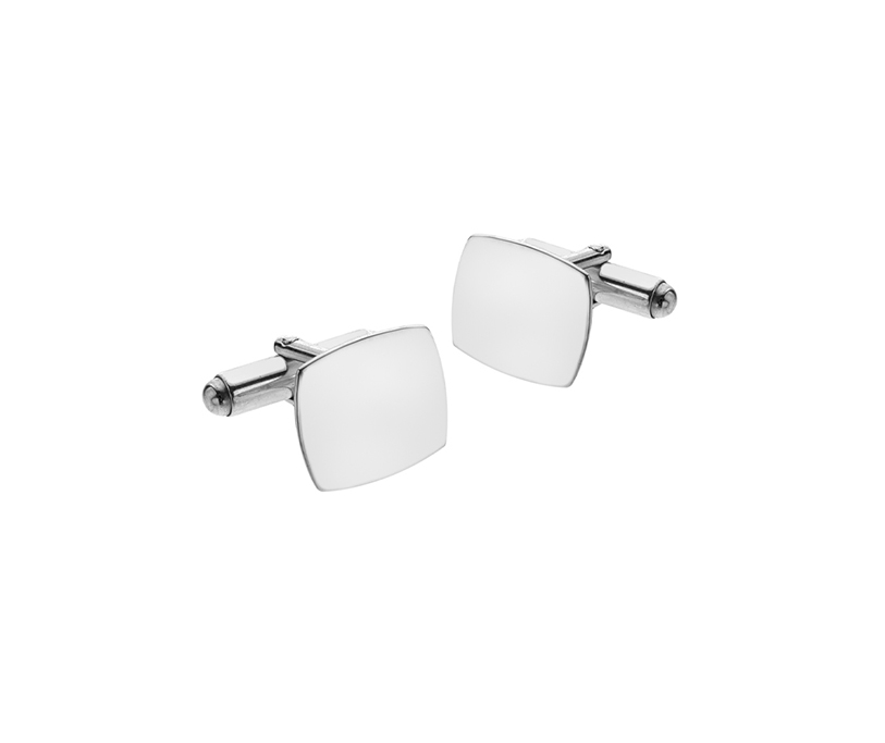 Silver Cushion Cufflink