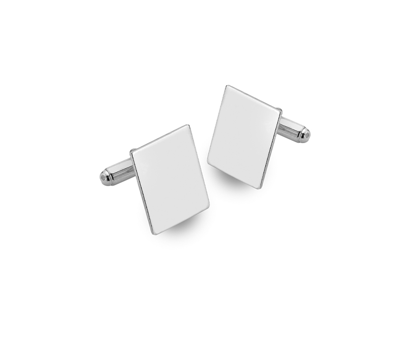 Silver Rectangle Cufflink
