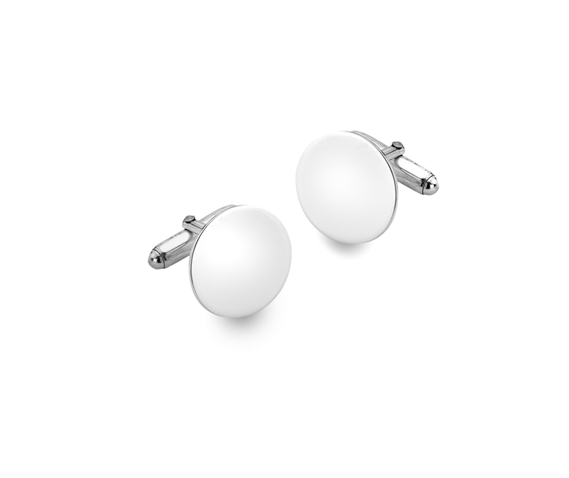 Silver Circle Cufflink