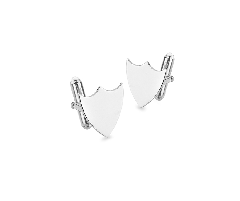 Silver Shield Cufflink