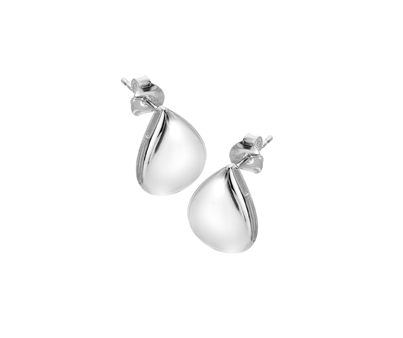 Silver Teardrop Stud Earring