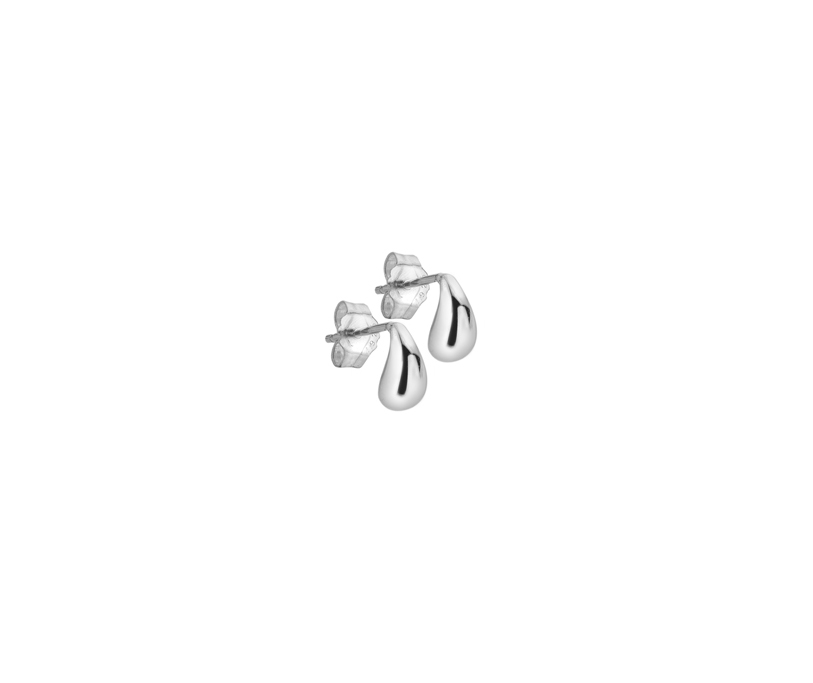 Silver Tiny Teardrop Stud Earring