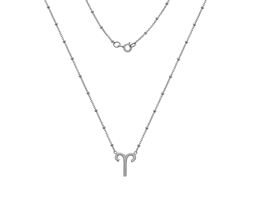 Sil Aries Necklace - S17BT18" Beaded chain