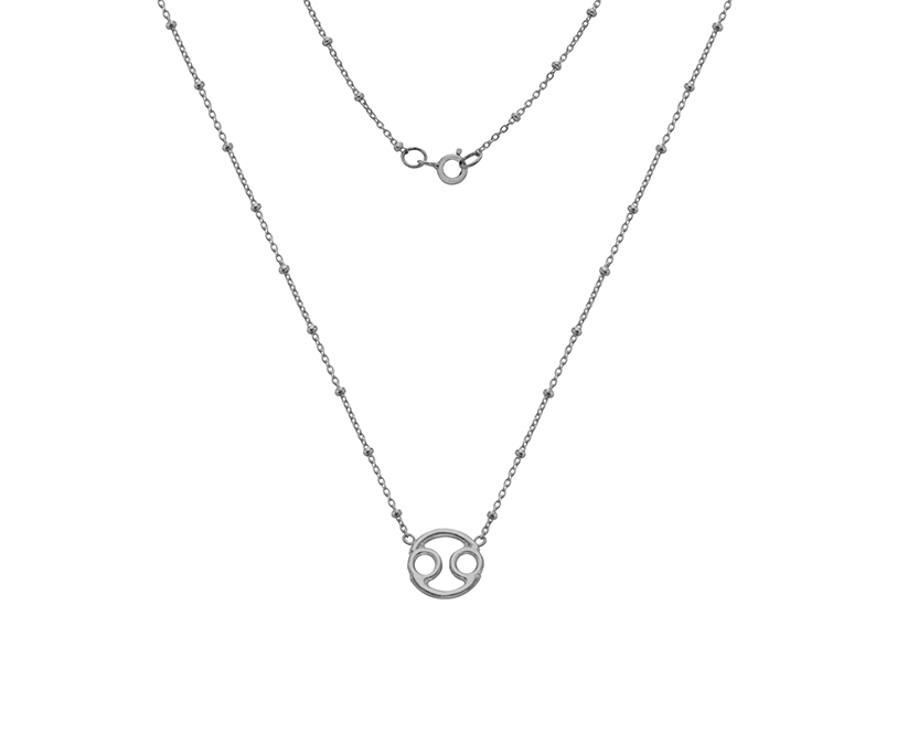 Sil Cancer Necklace - S17BT18" Beaded chain