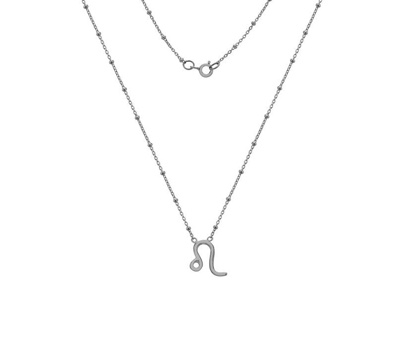 Sil Leo Necklace - S17BT18" Beaded chain