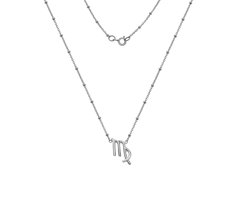 Sil Virgo Necklace - S17BT18" Beaded chain