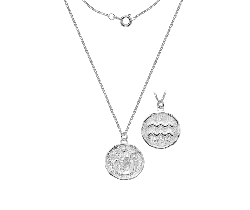 Silver Aquarius Medallion on S12FCAJ18