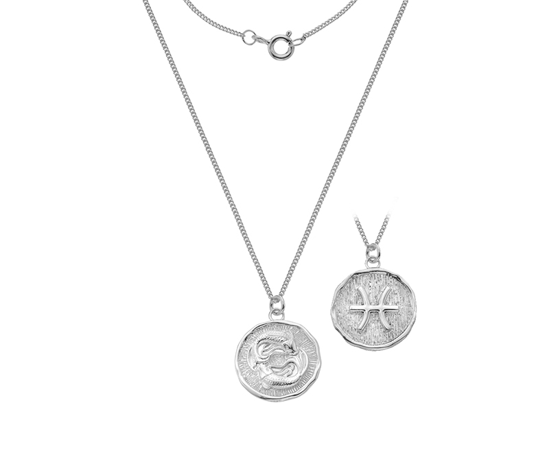 Silver Pisces Medallion on S12FCAJ18