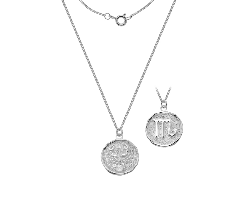 Silver Scorpio Medallion on S12FCAJ18