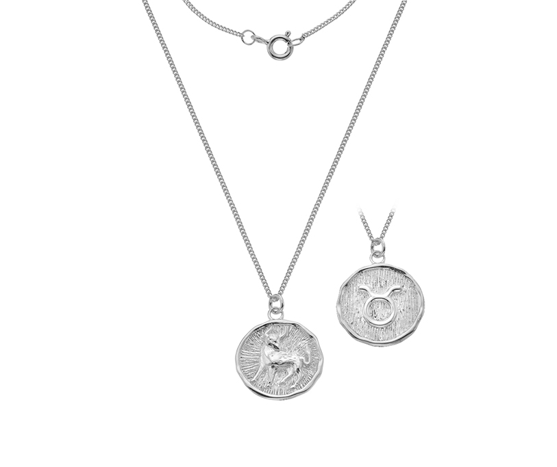 Silver Taurus Medallion on S12FCAJ18