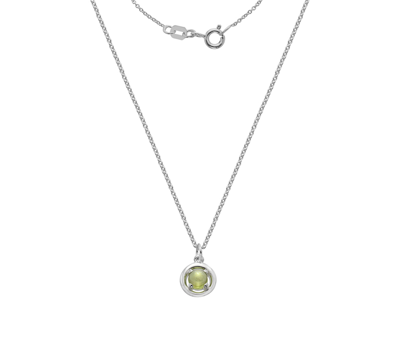Silver Peridot Pendant on S21CTAJ18