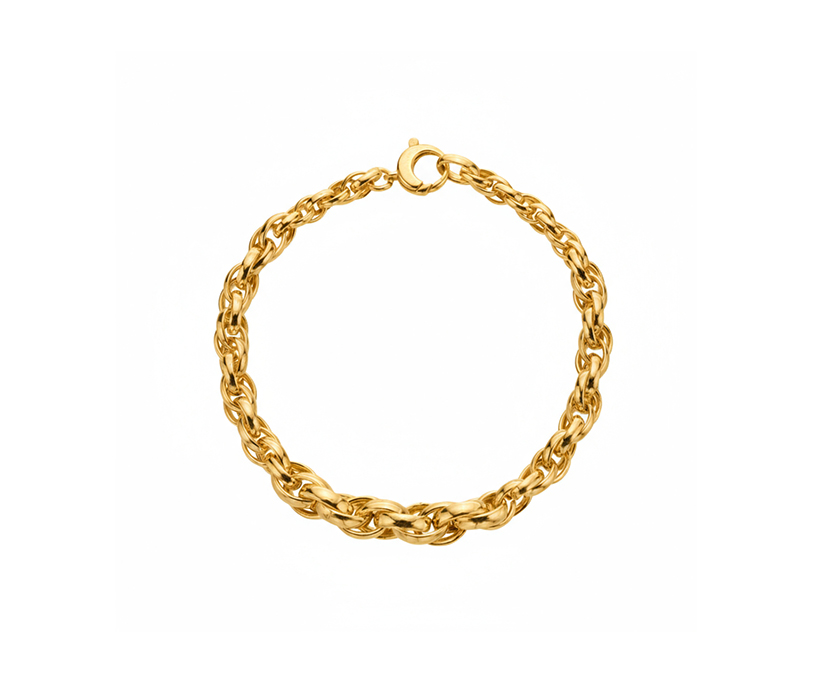 Silver Grad Interlinked Oval Belcher 7.5"/19cm + 2.5 Micron