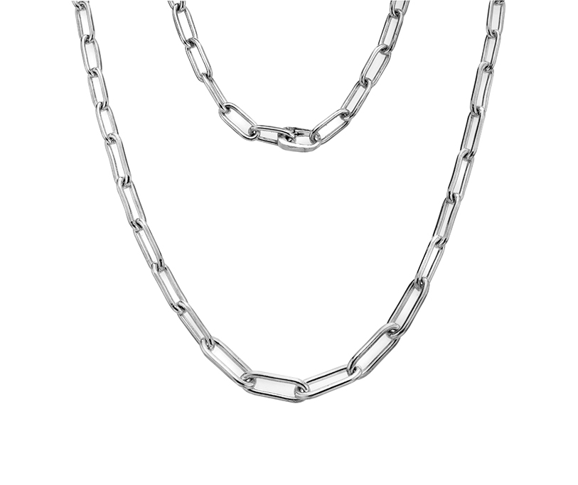 Silver Graduated RND wire prof long link traceTrace 18"/45cm