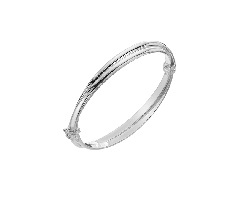 Silver Triple Hinged Bangle