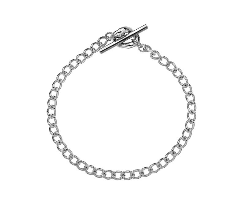 Curteis - Silver Heritage Curb Bracelet 7.5