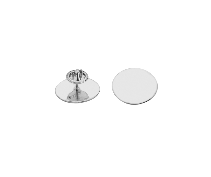 Silver Oval Lapel Pin