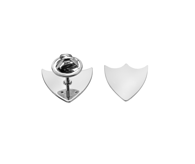Silver Shield Lapel Pin