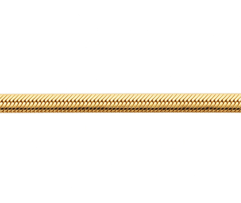 Silver Oval Snake Midi Guage 3.6mm 18" 2.5 Micron plate