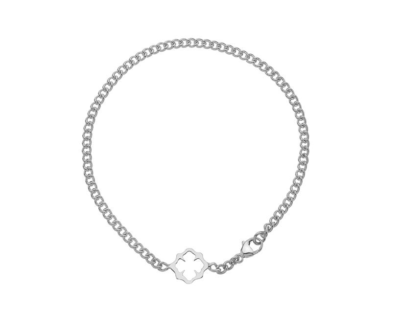 Silver Rococo 3 Small Station Bracelet 07"