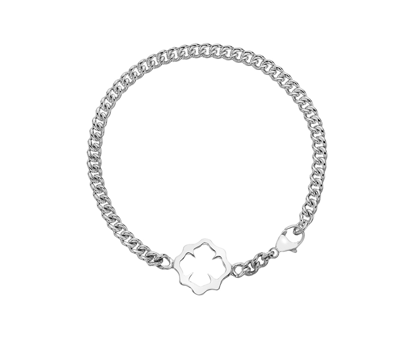 Silver Rococo 4 Medium Station Bracelet 07"