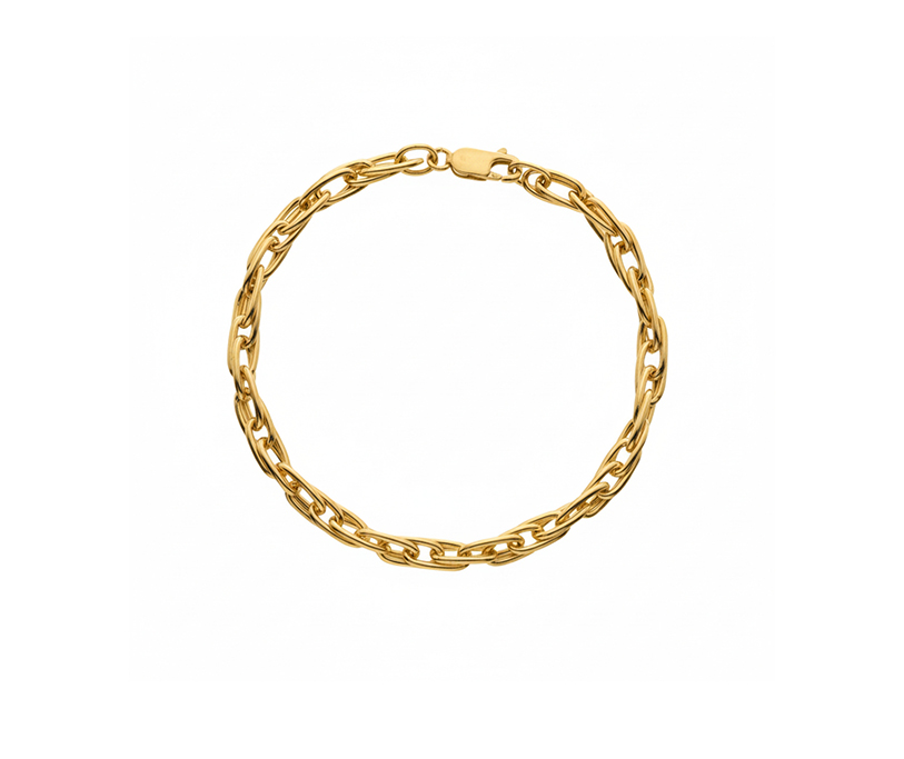 Silver 55 Round Trace Long Interlinked 7.5"/19cm +2.5 Micron