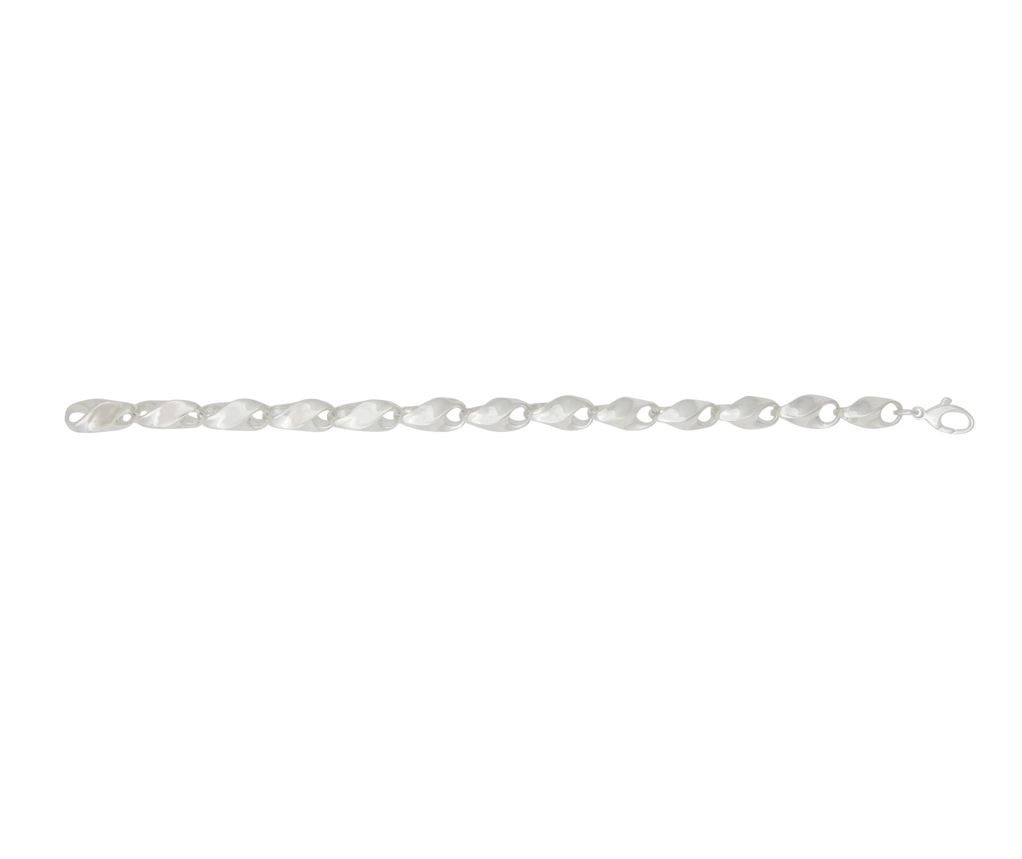 Silver Twisted Lobster Claw 5 16"/40cm